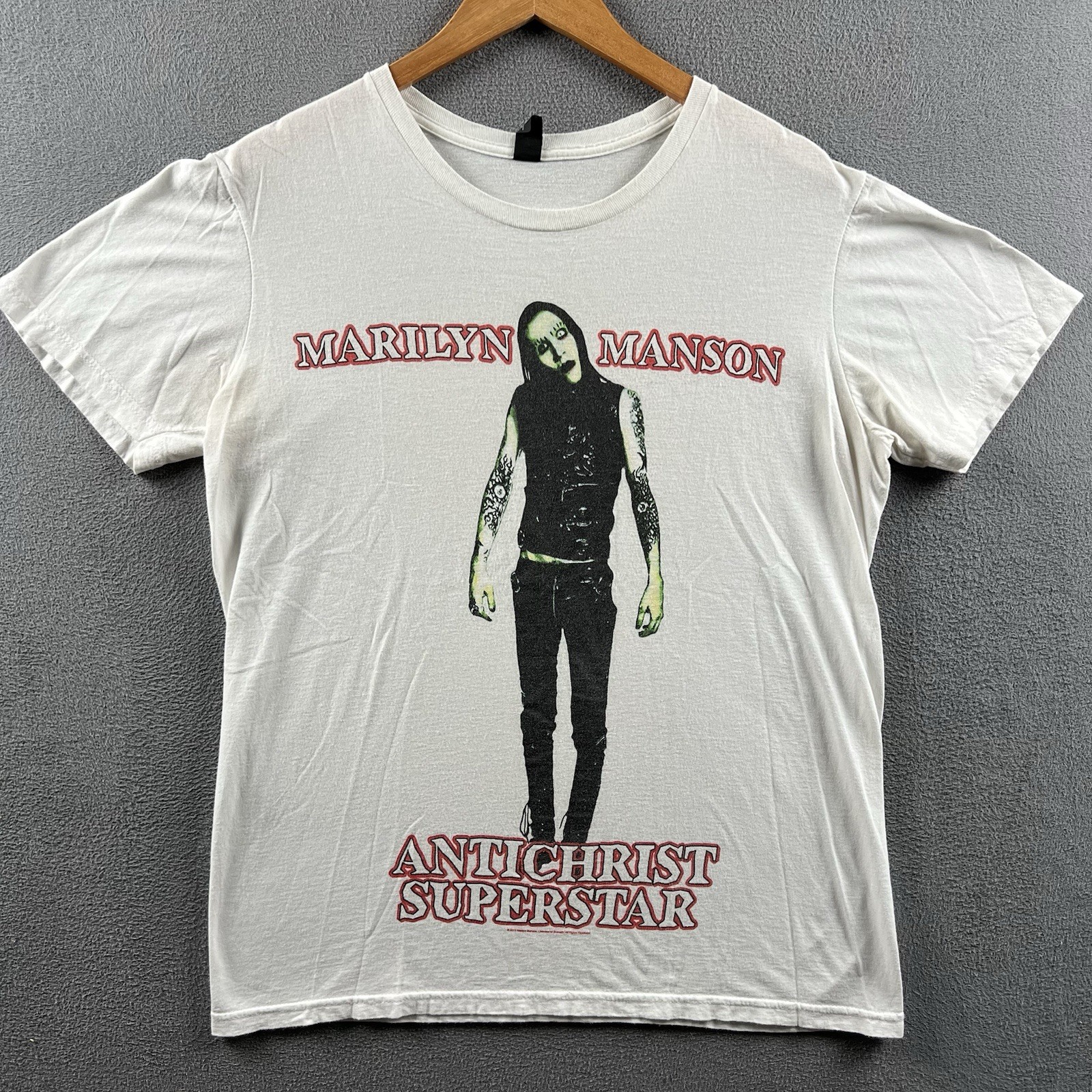 Marilyn Manson Antichrist Superstar Shirt Mens Large White Bravado Vintage Rap T gallery