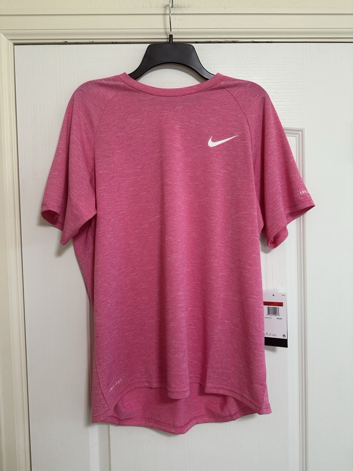 NEW Mens Nike Swim Tee Shirt PINK Dri Fit UPF 40+ Size MEDIUM RARE GORGEOUS!