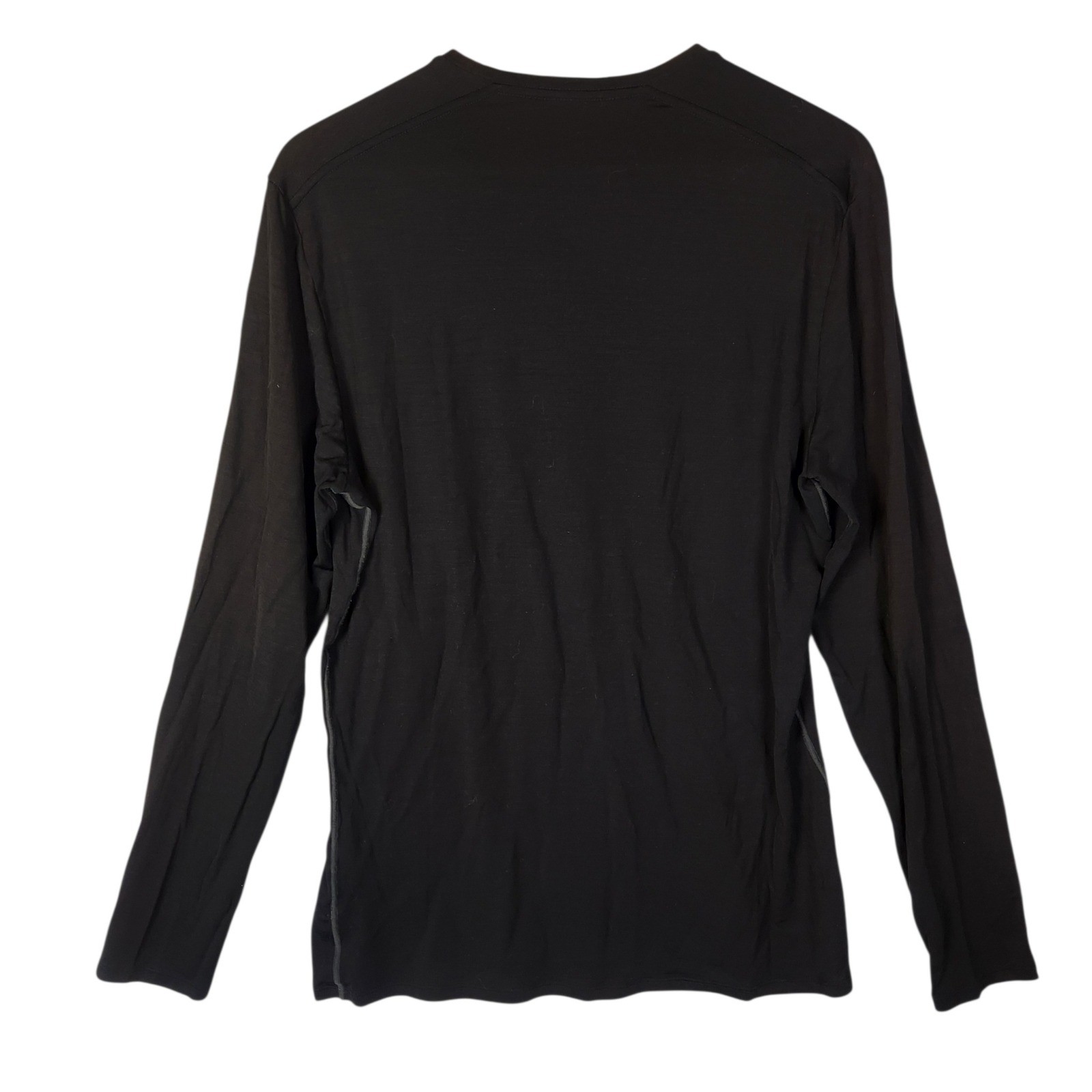 Icebreaker Merino Wool Top Men's XL Black Long Sleeve Crew Neck Base Layer gallery