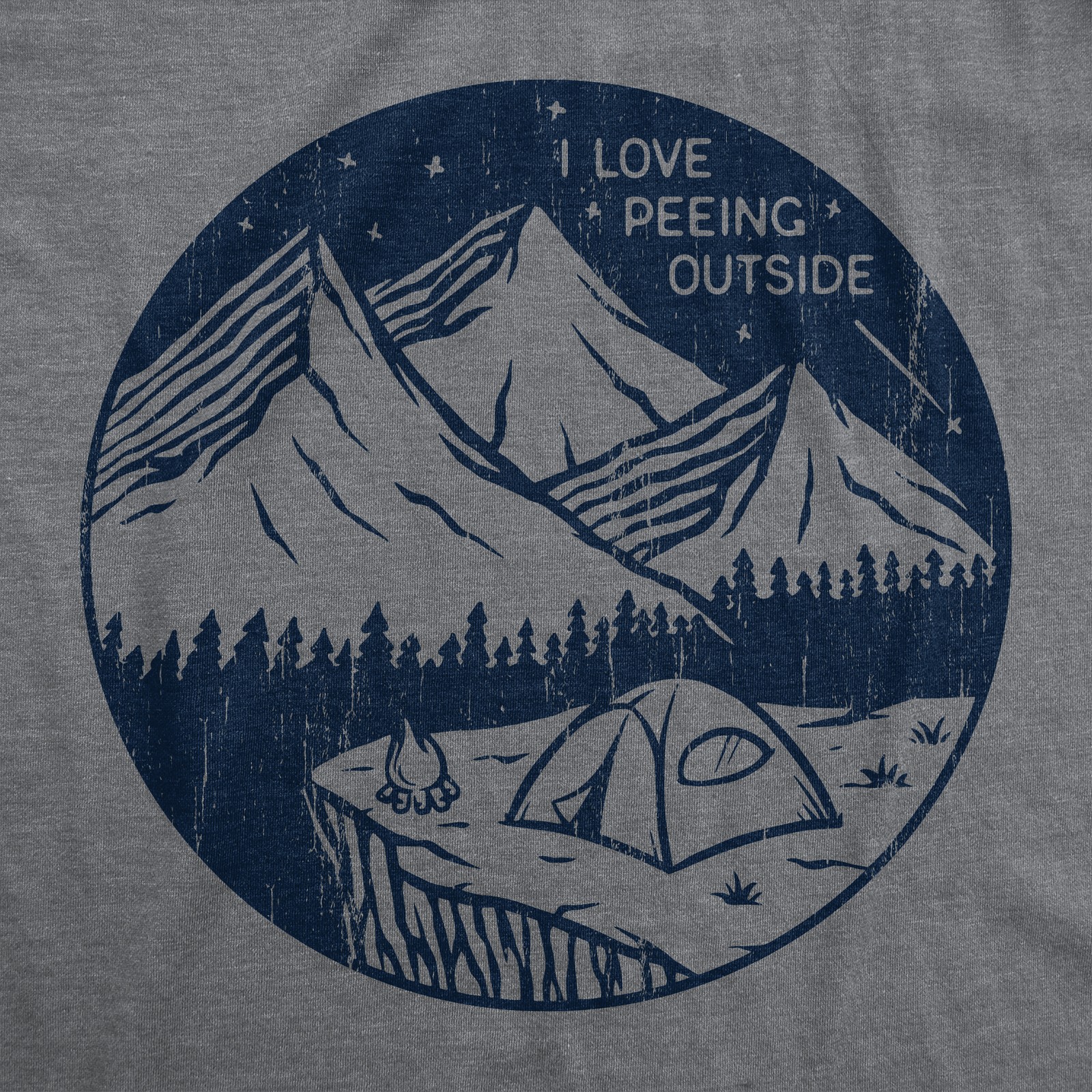 Mens I Love Peeing Outside T Shirt Funny Sarcastic Camping Nature Lovers Tee For gallery