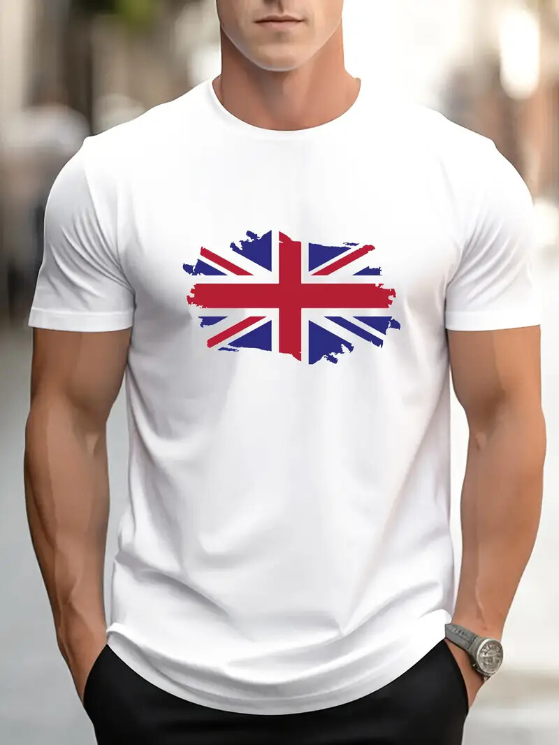 Union Jack British Flag T-Shirt UK England Mens Cotton Short Sleeve Tee Top gallery