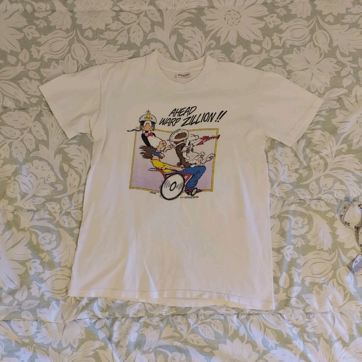 Stedman Super Hi-Cru Men’s M White Spock Star Trek Cotton Crew Graphic Tee gallery