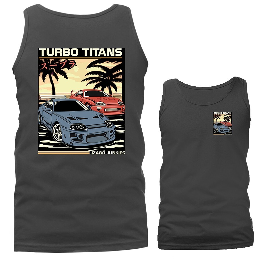 Fast and Furious Two Cars Imported Tuned Custom JDM Sports Car Tank Top gallery