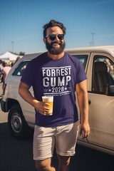Forrest Gump 2028 Election – funny 90s comedy movie Xs-5x Unisex Soft Tshirt
