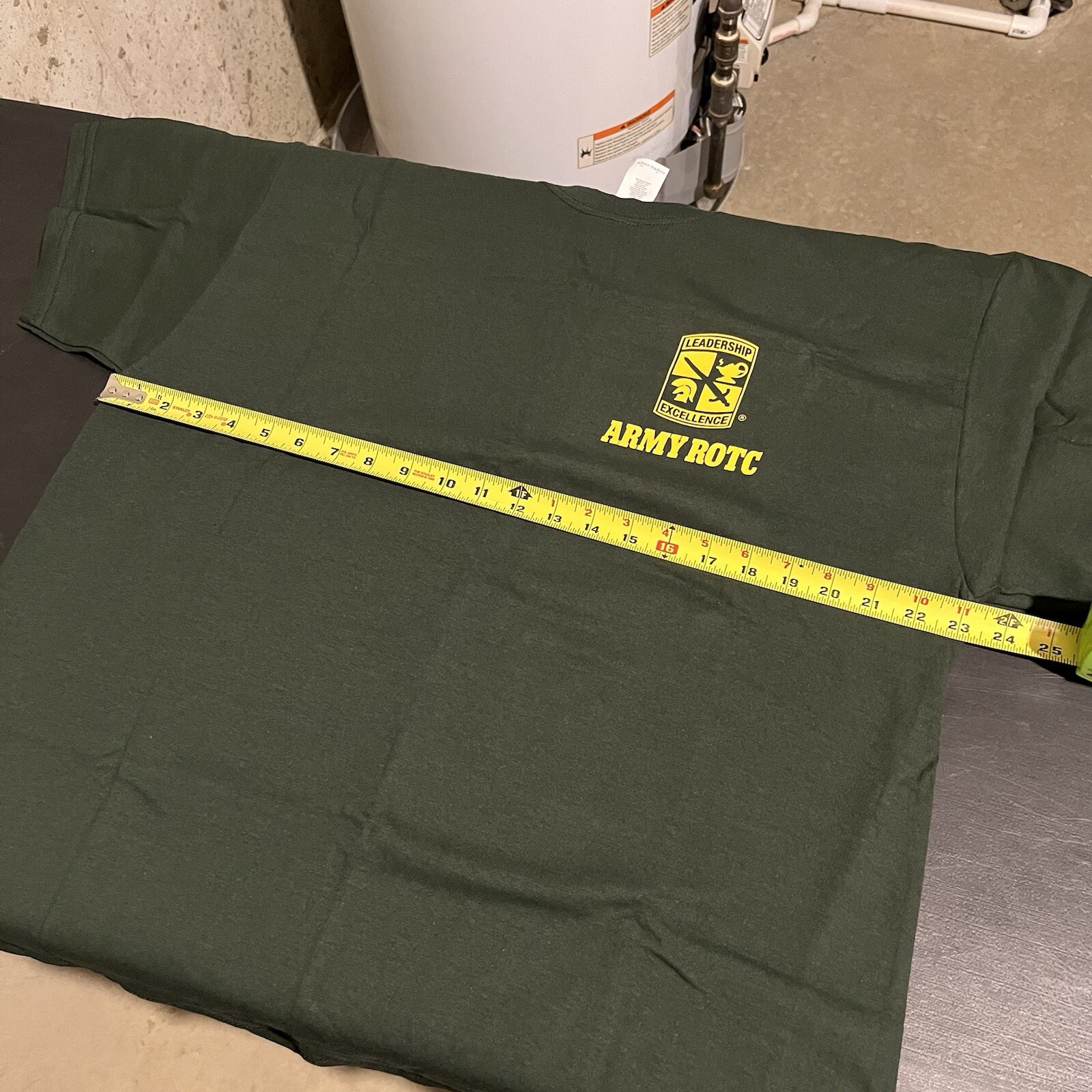 Army ROTC Men Leadership Excellence Crest Logo Dark Green T-Shirt Size XL NEW gallery