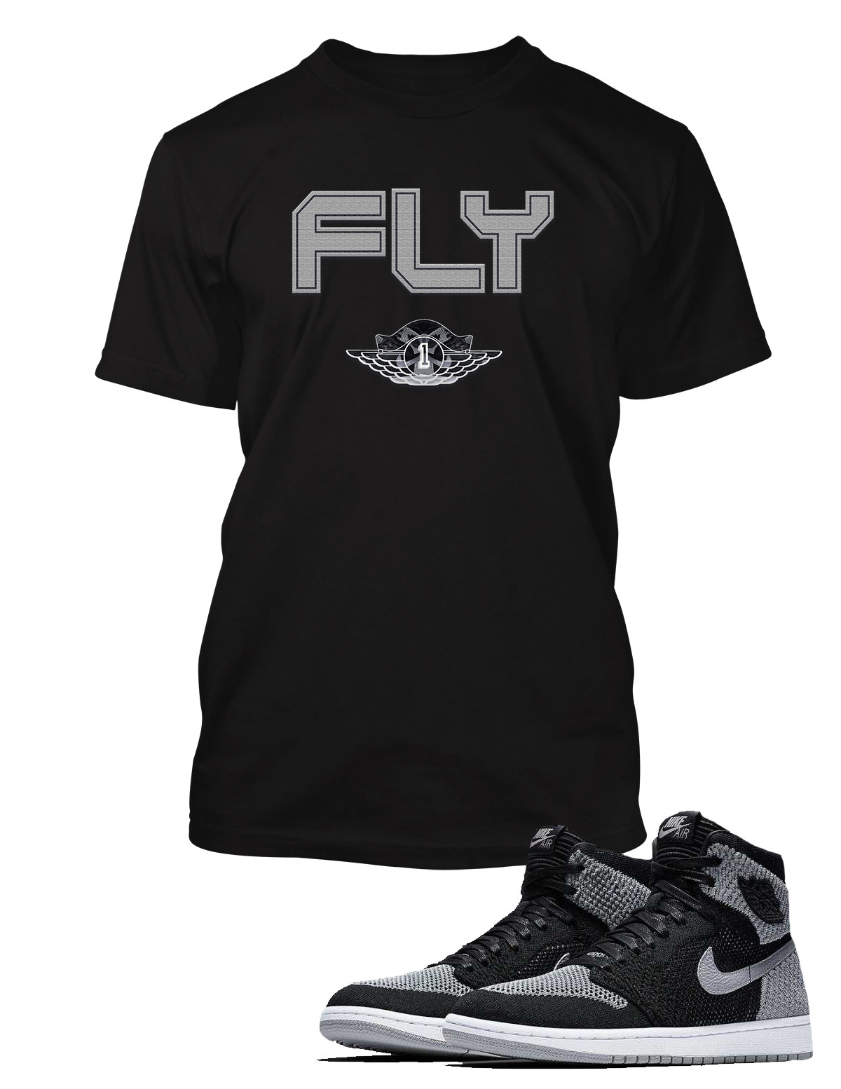 Mens FLY ONE Street Wear Graphic Tee Shirt To Match J1 High Shoe Hip Hop T gallery