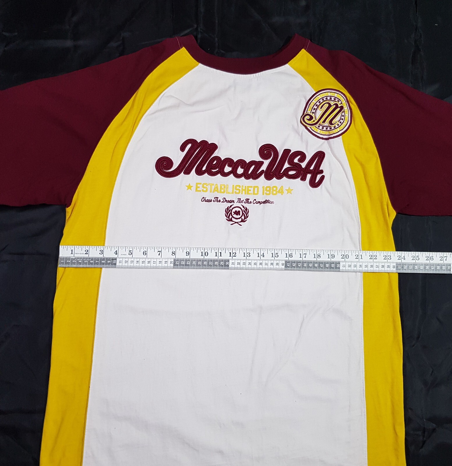 VINTAGE MECCA USA SIZE XXL 2XL MENS COTTON EMBROIDERED T-SHIRT HIP HOP 90s Y2K gallery