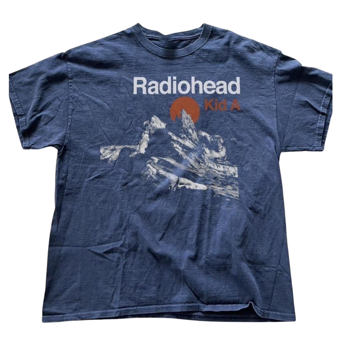 Radiohead Kid A 90s Albums Retro Style Navy T shirt Classic style NH29274 gallery