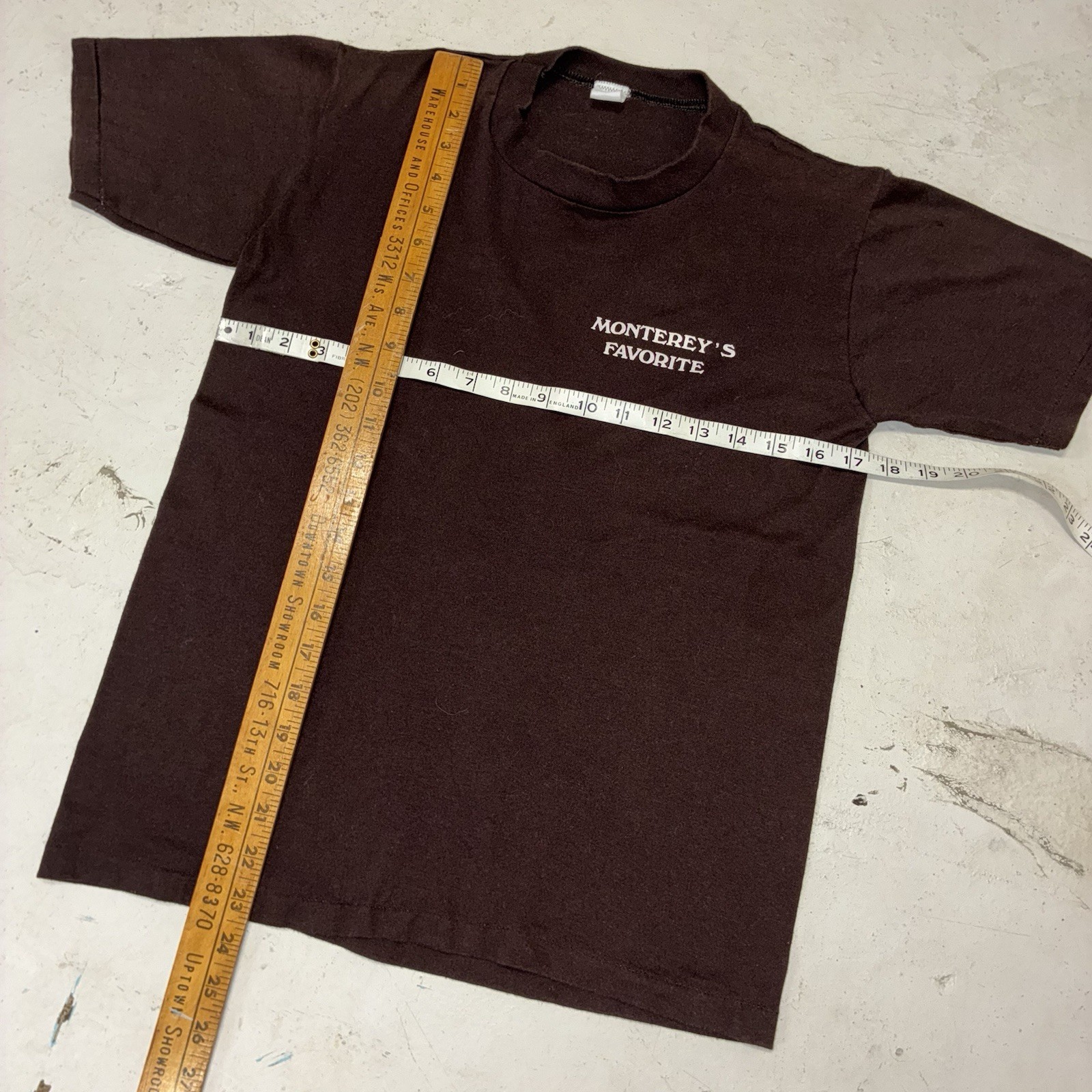 Vintage 1980s Gianni's Pizza Monterey California Restaurant T Shirt Sz M Brown gallery