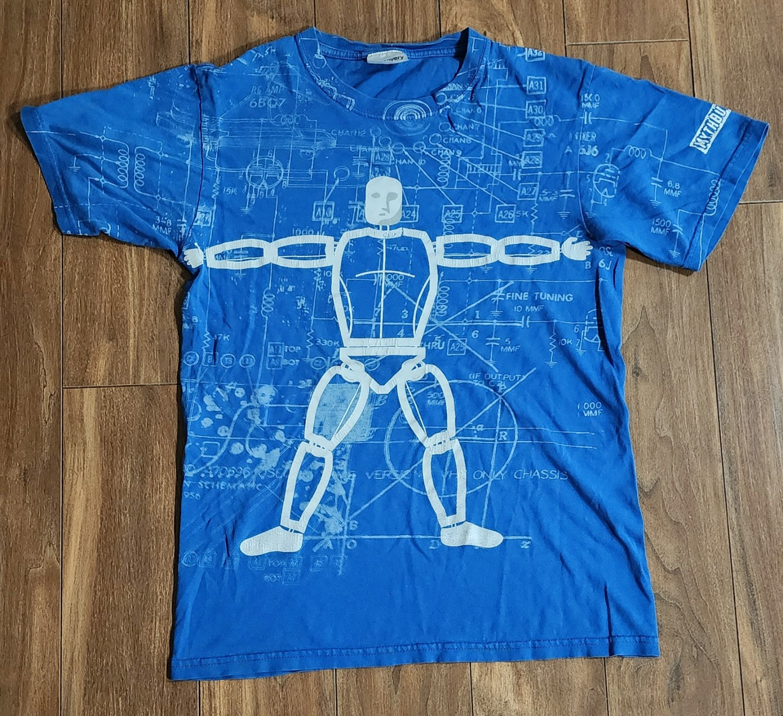 Mythbusters T-Shirt Men's Sz Small All Over Print Discovery Channel 2011 Tee gallery