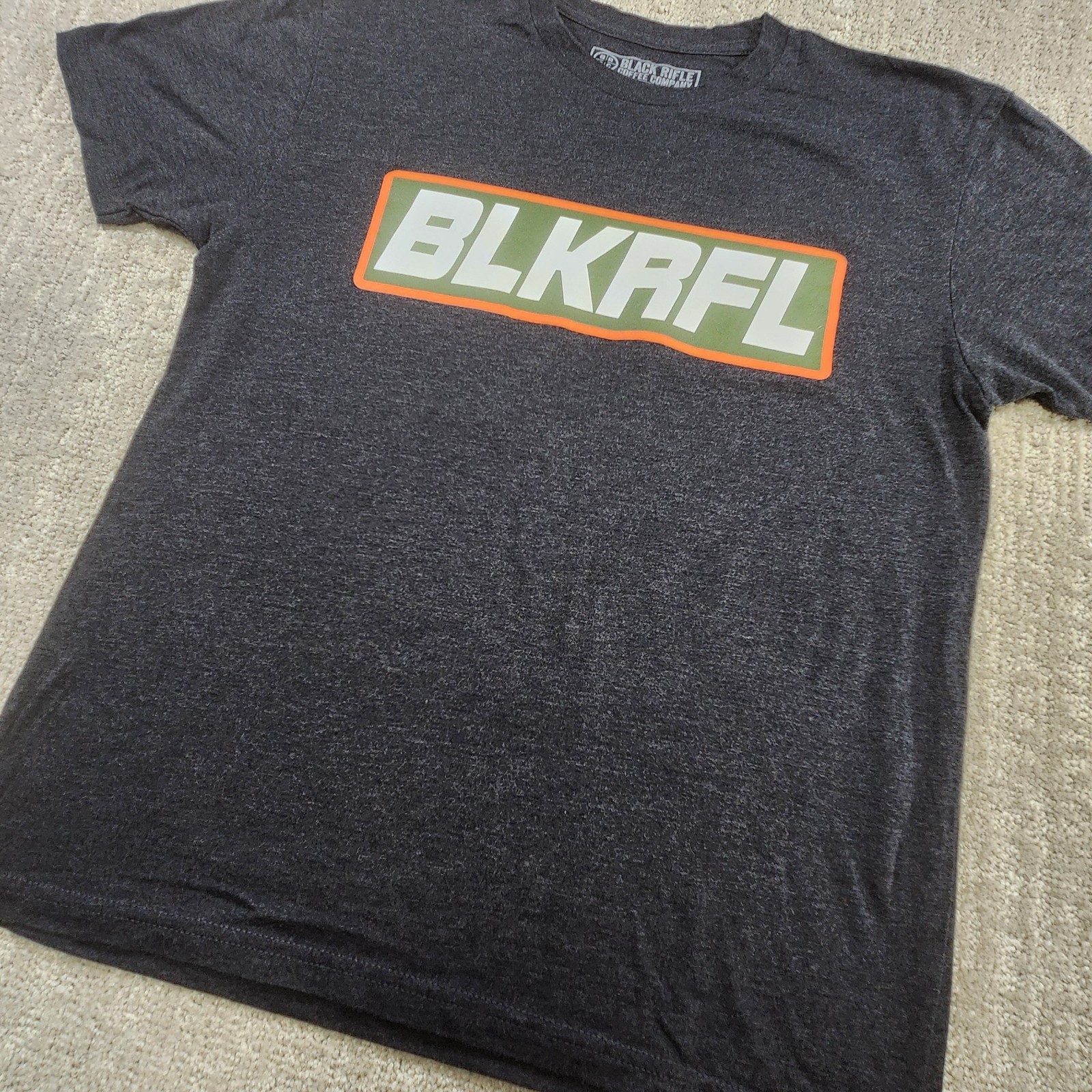 Black Rifle Coffee Company Shirt Men Medium Stretch Quick Dry Heather Gray gallery