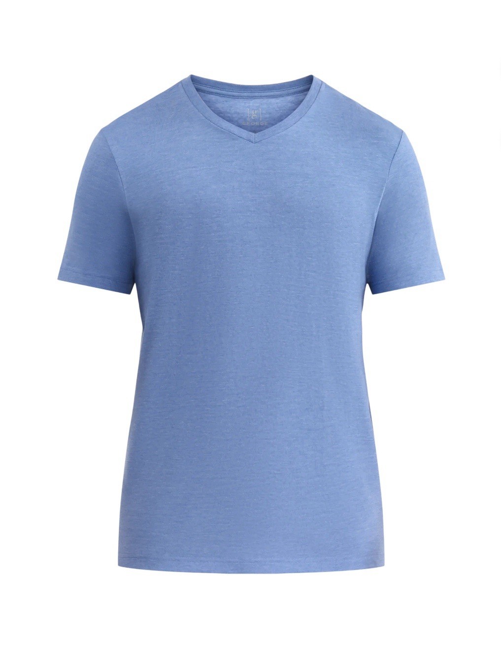 GEORGE Men’s Size S (34-36) V-Neck Tee Short Sleeve Shirt • Blue Ash Heather gallery