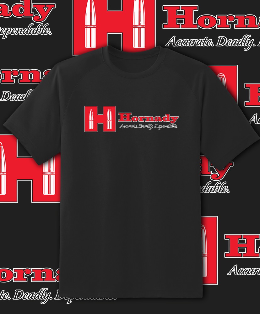 Hornady Guns Firearms Main Logo T Shirt Adult & Youth sizes Fast Ship! gallery