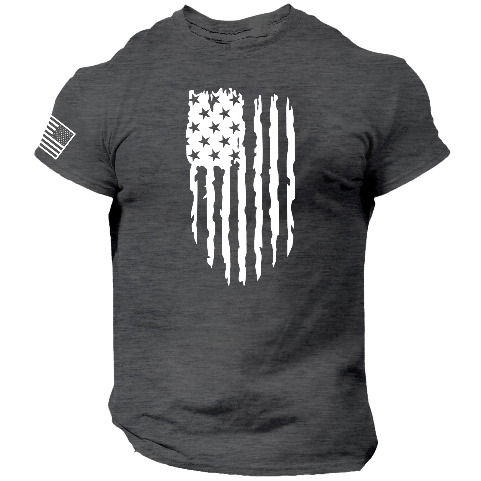 USA Distressed Flag Men T Shirt Patriotic American Tee S - 2XL gallery