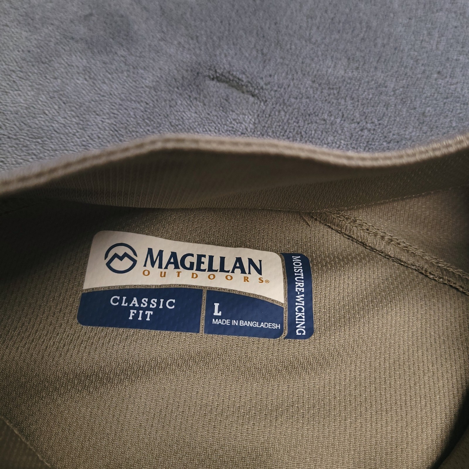 Magellan Outdoors Camouflage Long Sleeve 1/4 Zip Hunt Fish Large Shirt Logo gallery