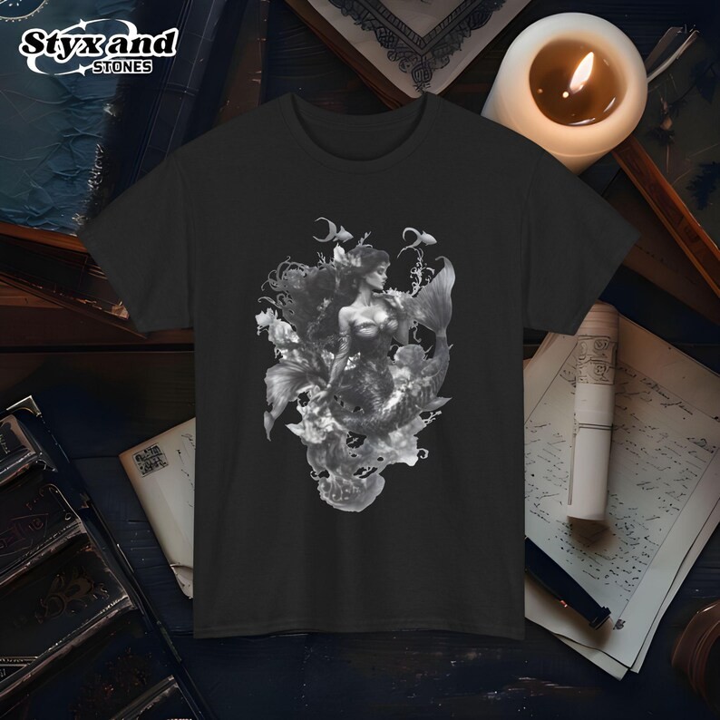 Mermaid Fantasy Graphic Tee Cute Fairycore Princess Shirt Mermaid T-Shirt Unique gallery
