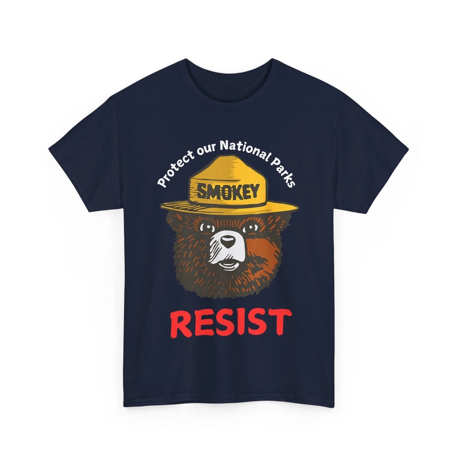 Retro Protect Our National Parks Smokey Bear Anti Trump Graphic Tee
