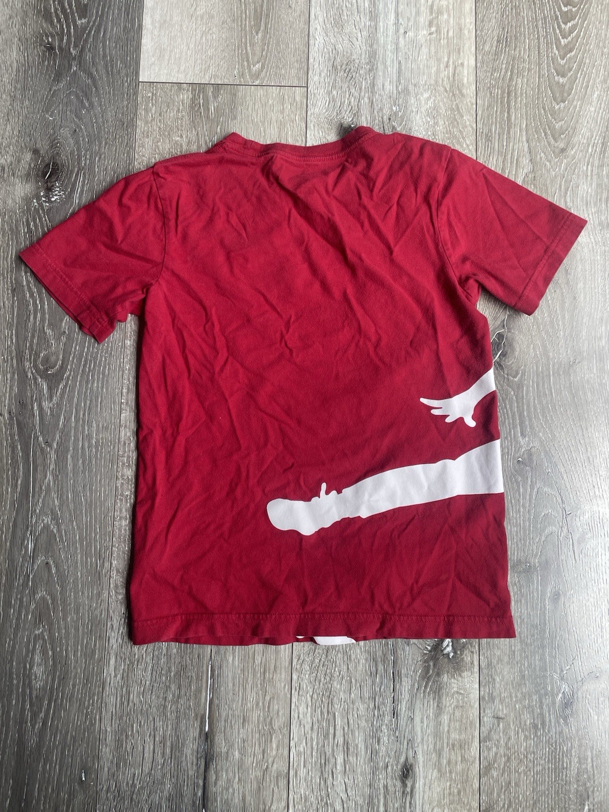 Nike Air Jordan Short Sleeve T-Shirt White/Red, Size Small gallery