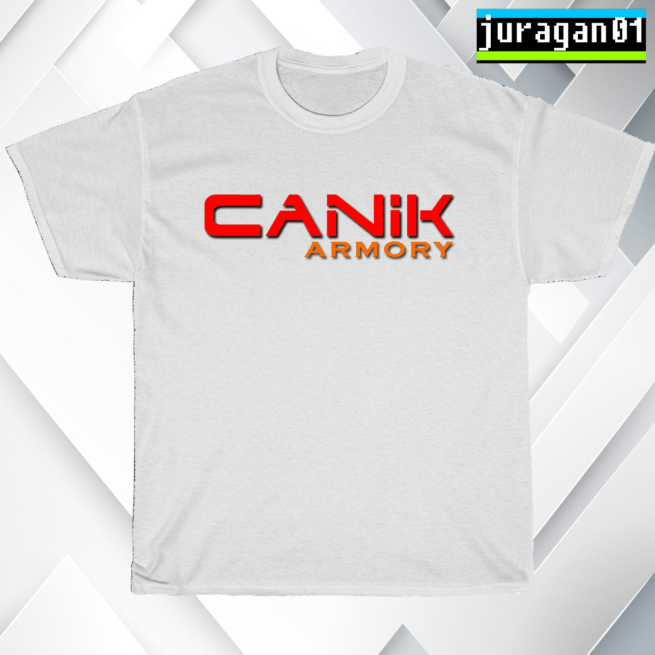 CANIK Superior Firearms Logo Black/Navy/Sport Grey/White Men'sT-Shirt S-5XL gallery