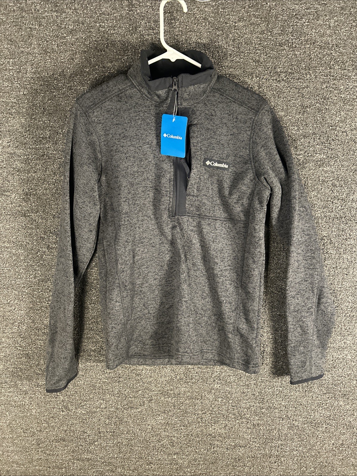 COLUMBIA MEN’S HALF ZIP SWEATER WEATHER (Black/Gray/ SMALL)