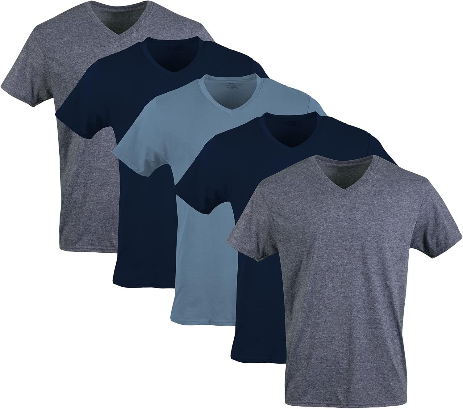 Men's V-Neck T-Shirts 3-Pack Soft Breathable Cotton Tag-Free Moisture Wicking gallery