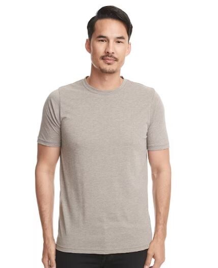 Next Level 6200 Unisex Poly/Cotton Crew T Shirt Silver XSmall XS New