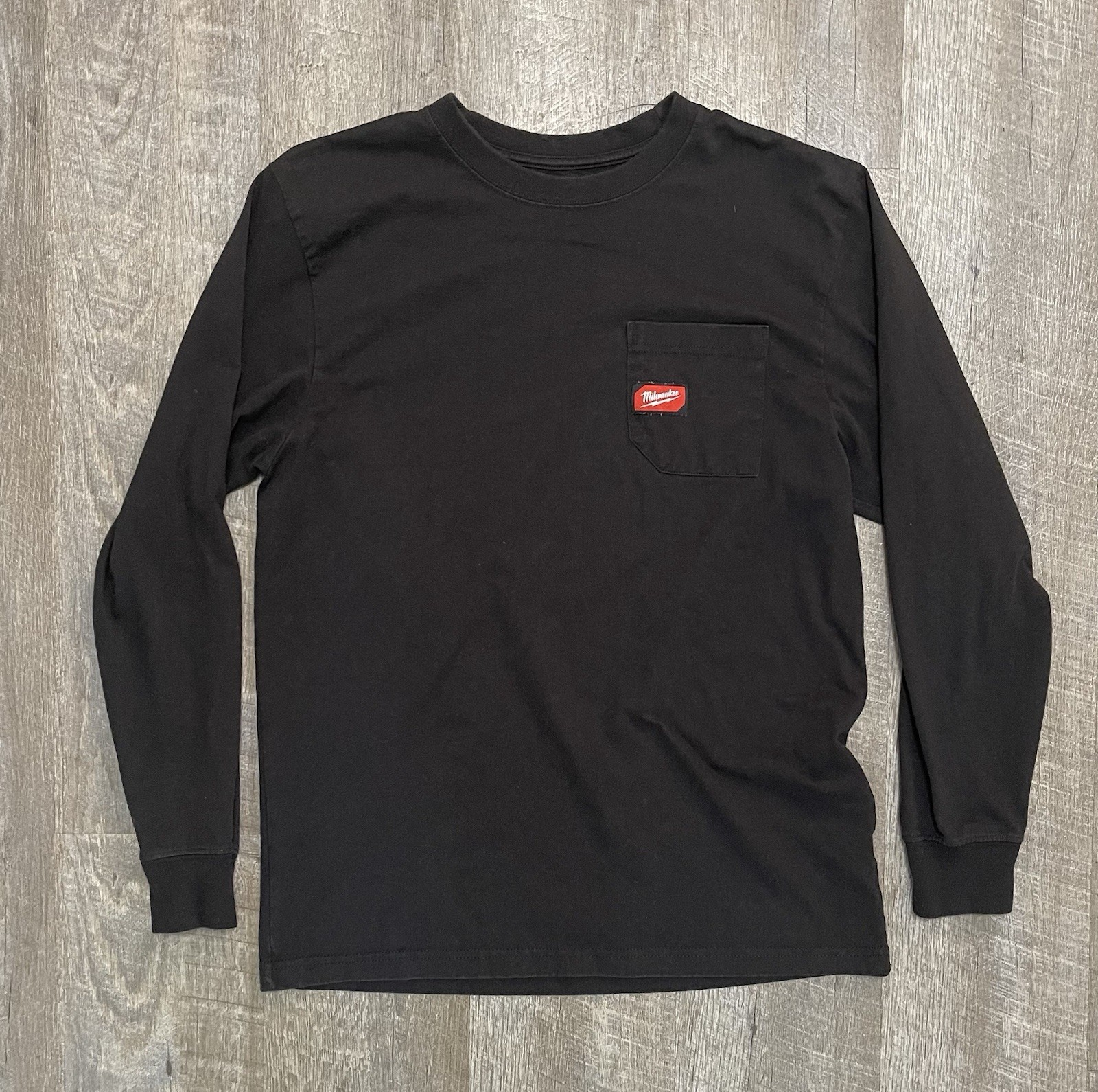Milwaukee Heavy Duty Long Sleeve T-Shirt L Construction Work Classic Pocket Tee