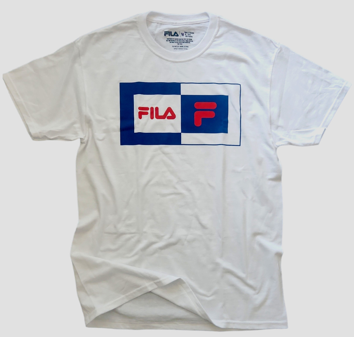 Men's FILA Athletic Apparel-BIG SIZE - White - Logo T-Shirt - NEW - gallery