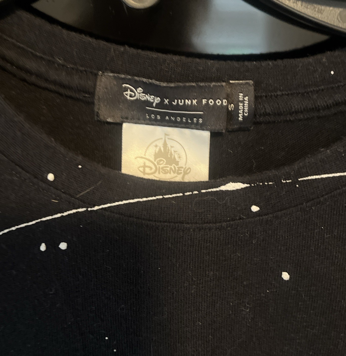 DISNEY x JUNK FOOD Black Pizza Planet Shirt Small Long Sleeve Pixar Toy Story 06 gallery