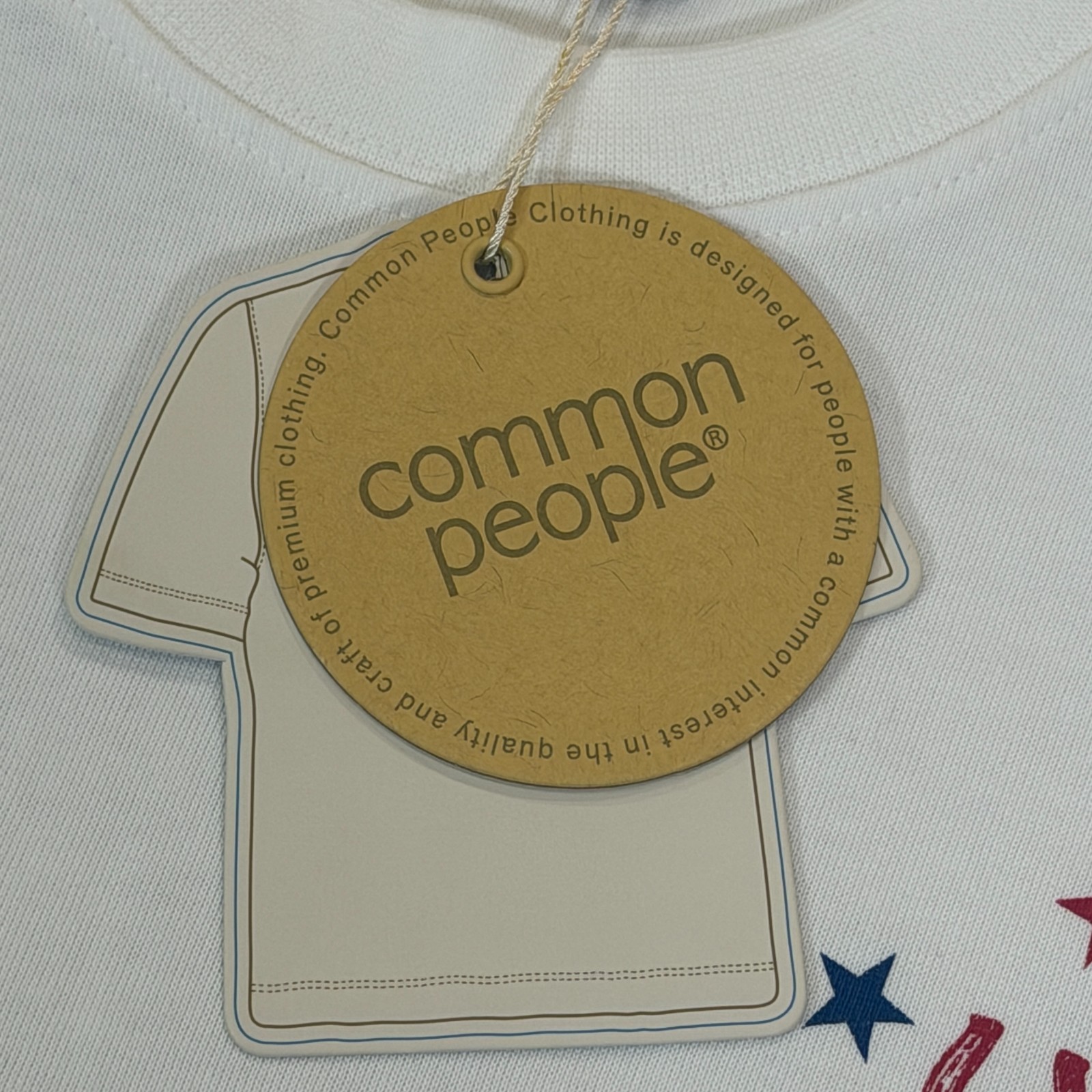 Common People Cowboy Print Tee Shirt Mens L White Montana State Ranch NWT gallery