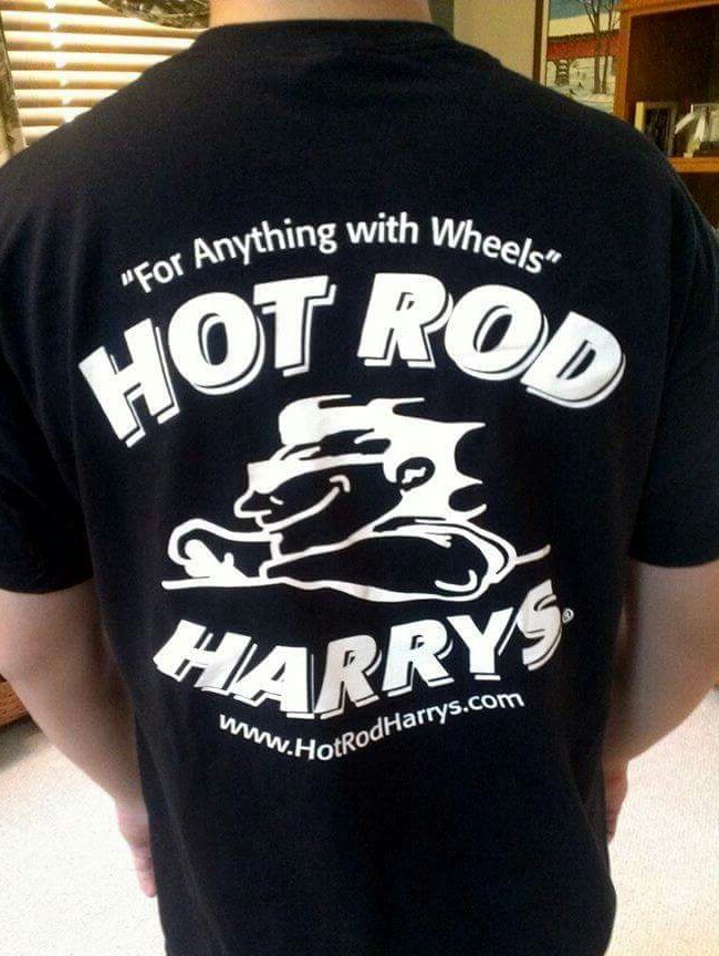 HotRodHarrys.com Black T-Shirts HotRod Cars Trucks Motorcycles Van Free Shipping