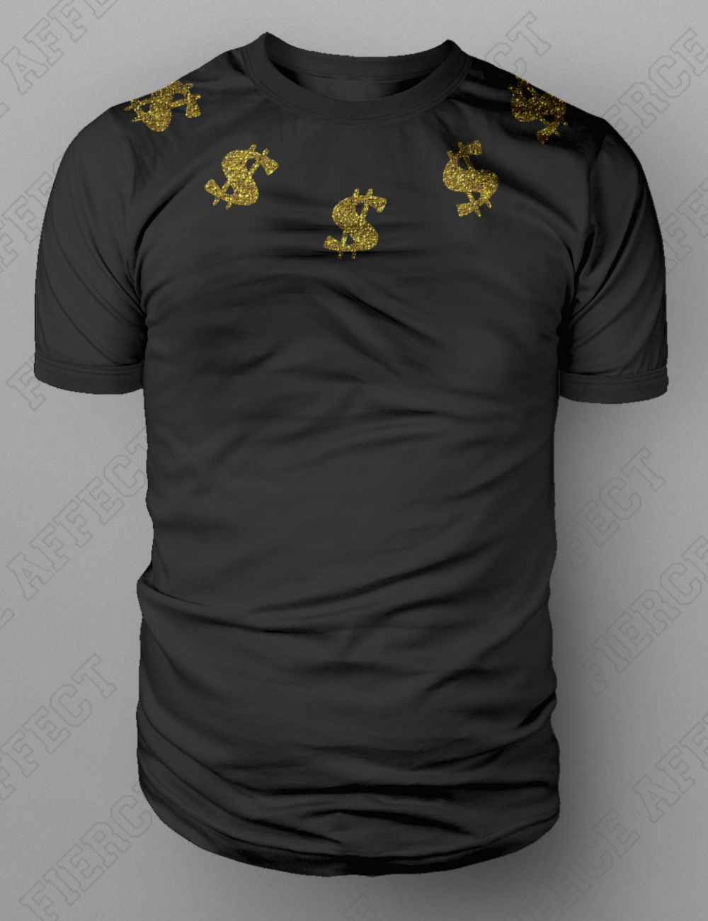 Dollar Sign Glitter Gold Bling Hip Hop Swag Dope Money Hipster $ T-shirt S-XXL