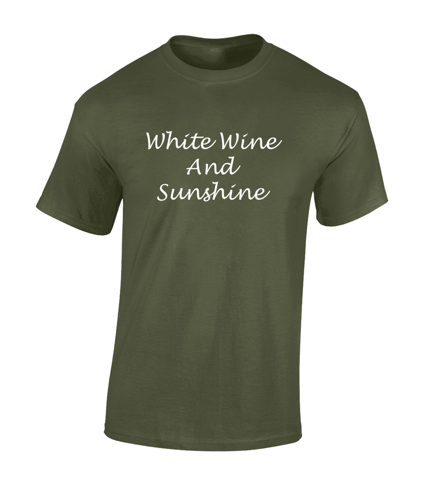 WHITE WINE & SUNSHINE MENS T SHIRT COOL HOLIDAY CLOTHING SUMMER CASUAL TOP gallery