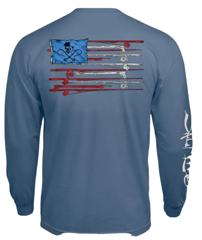 SALT LIFE Coastal Blue "FISHERMAN'S GLORY" L/S POCKET T-SHIRT MENS XXLARGE gallery