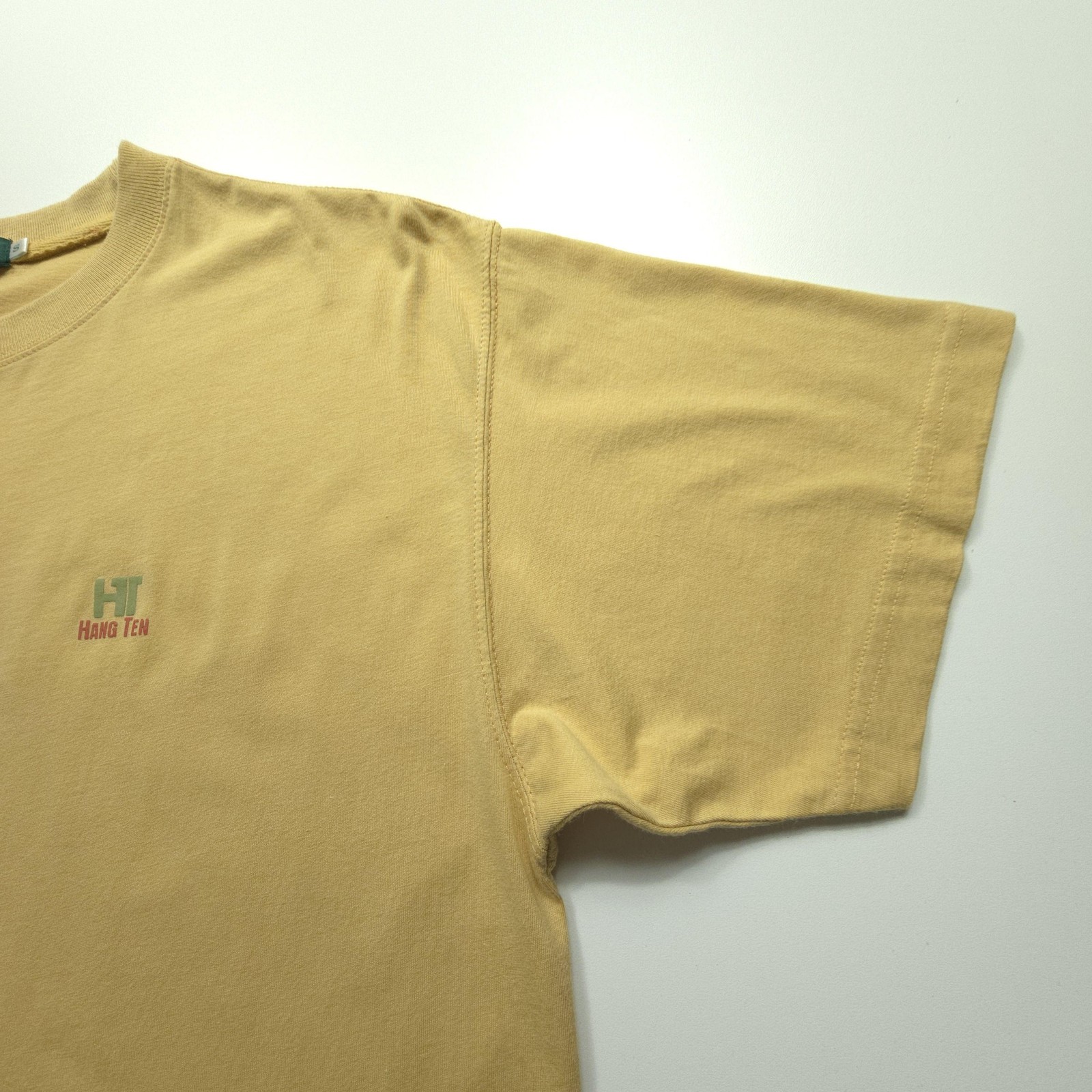 VTG Hang Ten Mens Shirt Small Yellow Basic Quite Surf Logo 90s Beach Hong Kong gallery