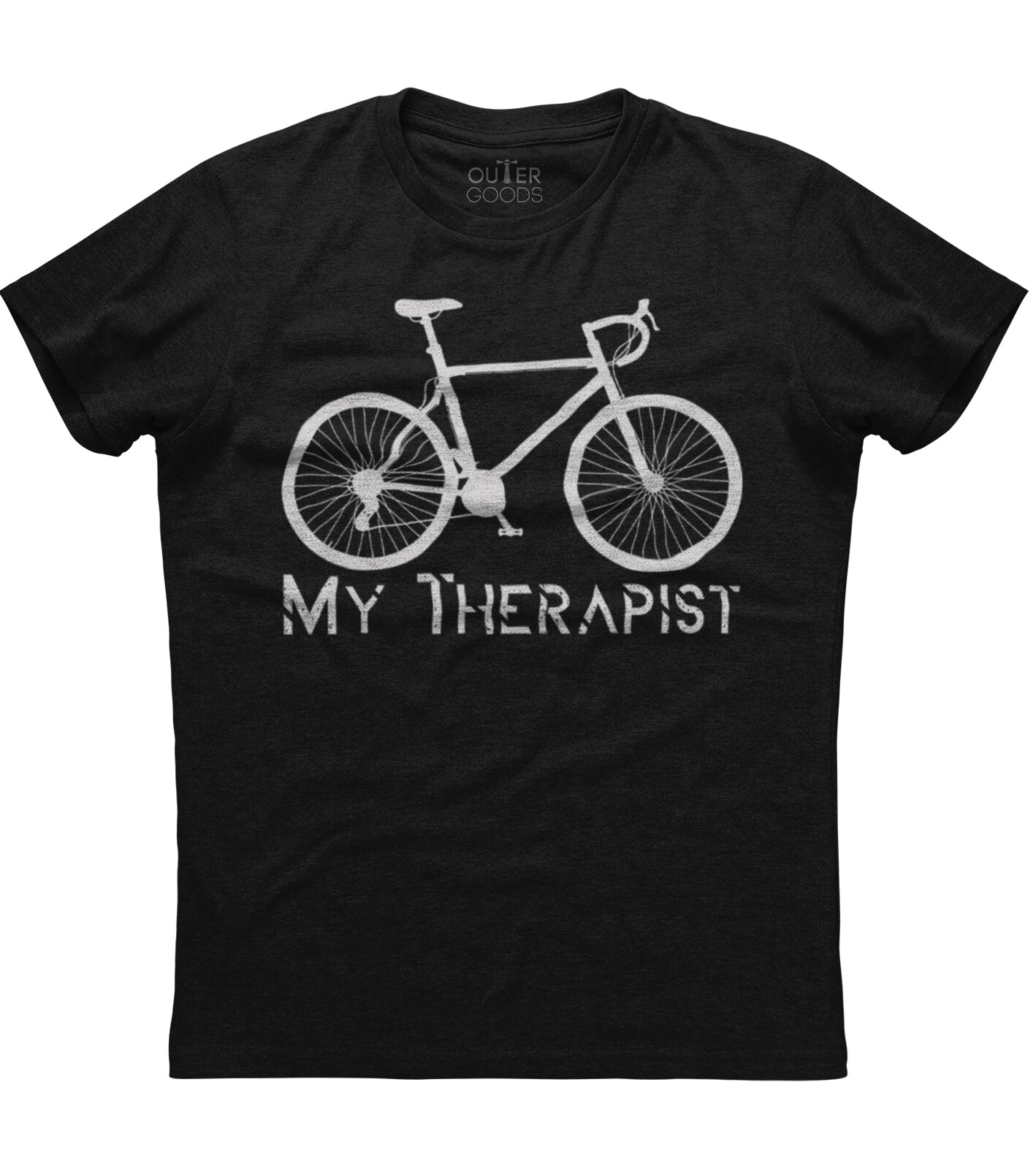 My Therapist Cycling Motivation Mens Short Sleeve New Cotton Black T-shirt gallery