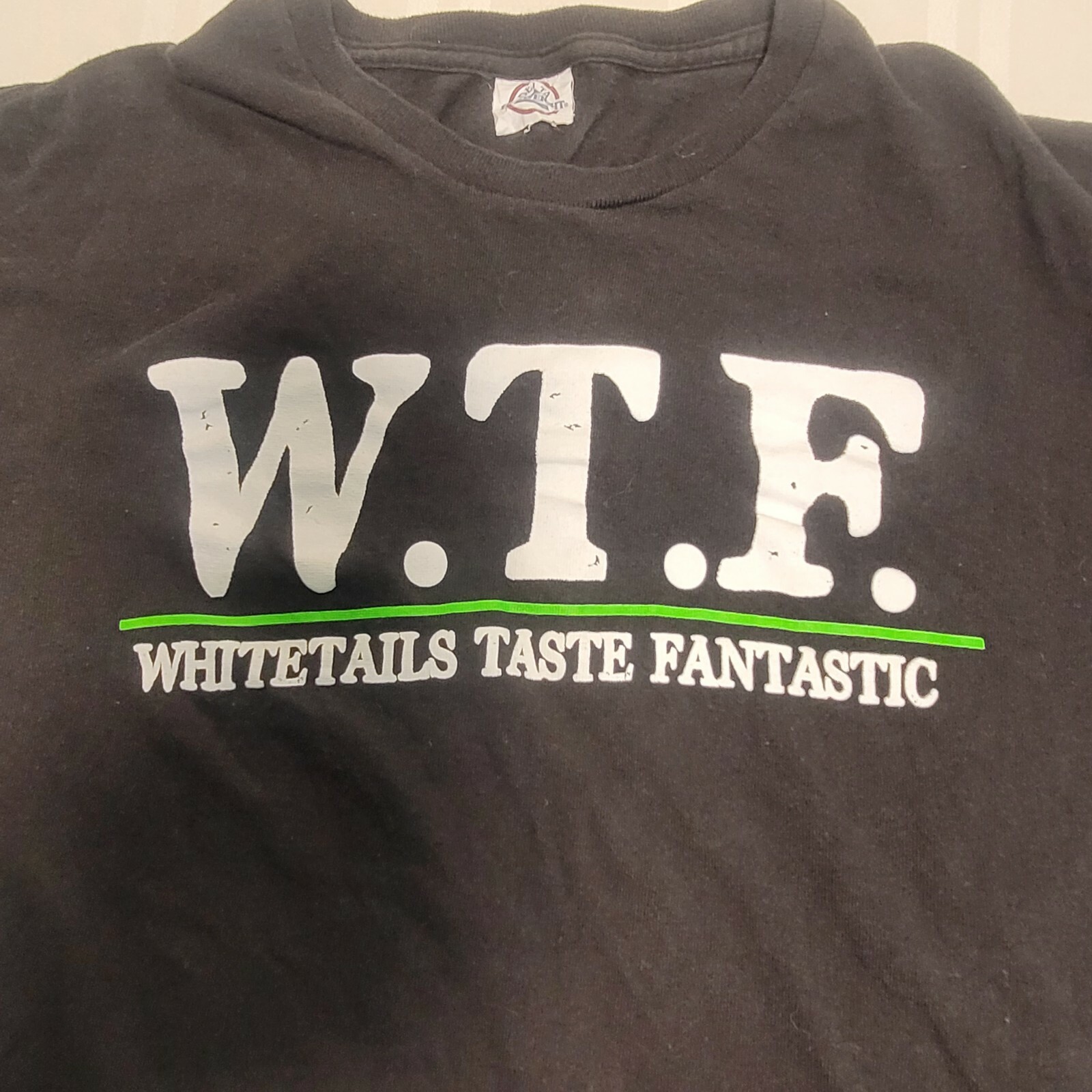 WTF Whitetails Taste Fantastic Men's T-Shirt Black Hunting Deer gallery