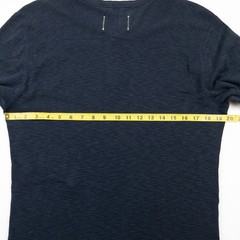 Reigning Champ Henley Shirt Men’s Medium 1×1 Slub Slim Navy Blue RC-2332