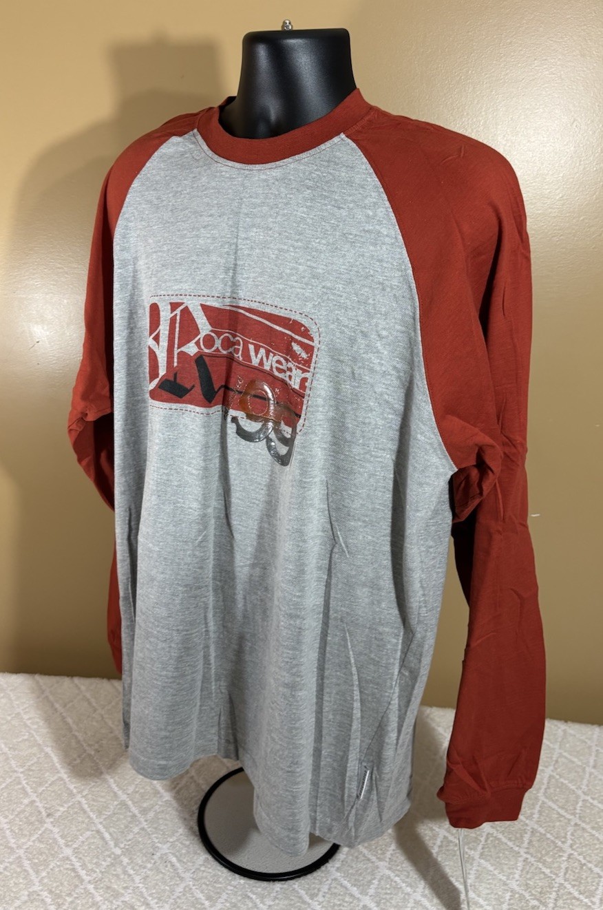 NEW Vintage Rocawear 99 Graphic Long Sleeve Shirt Gray/Orange Men’s Size L gallery