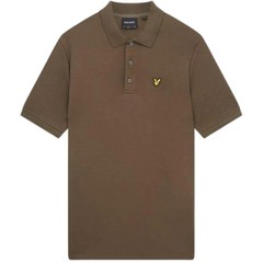 Lyle & Scott Form Green Chunky Slub Short Sleeved Polo Shirt