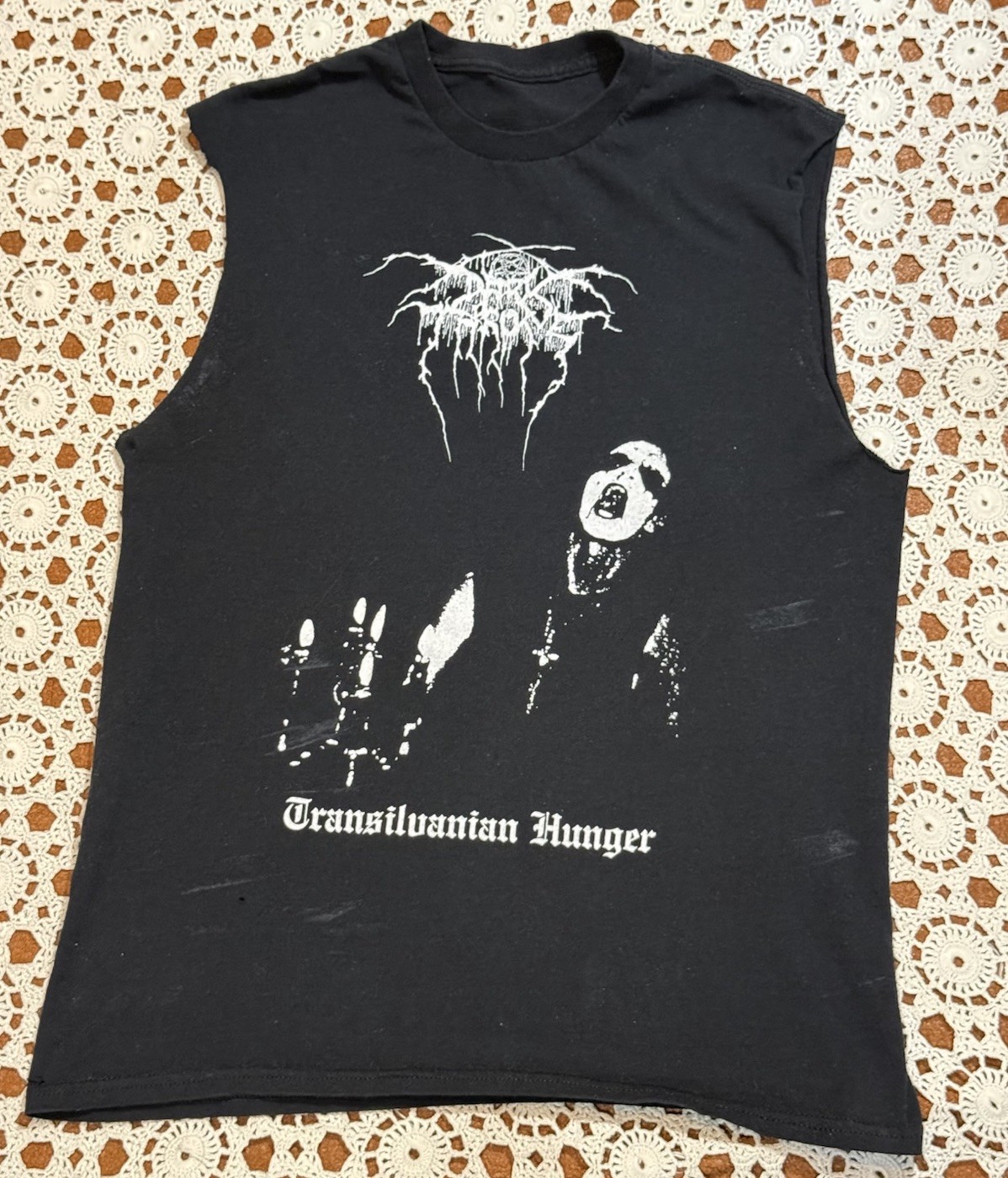 Vintage Y2K Darkthrone Transilvanian Hunger Punk Metal Band Shirt Sleeveless