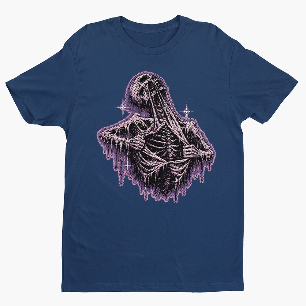 Retro Skeleton Ripping Rip Cage 90s Unisex T-shirt | Skull Lover Gifts for Men gallery