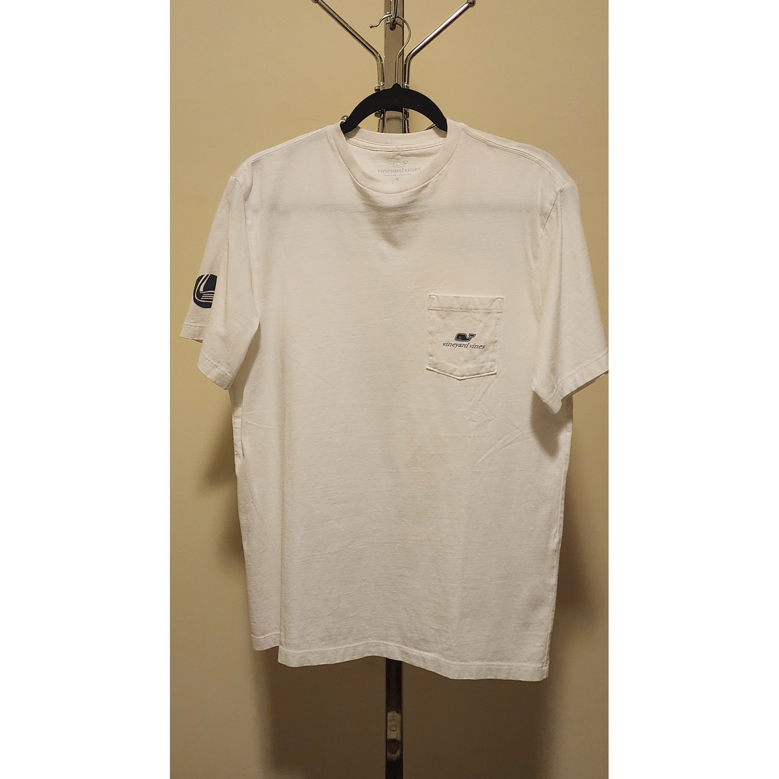 Vineyard Vines Mens White I Whale Golfing Short Sleeve Pocket T-Shirt Small