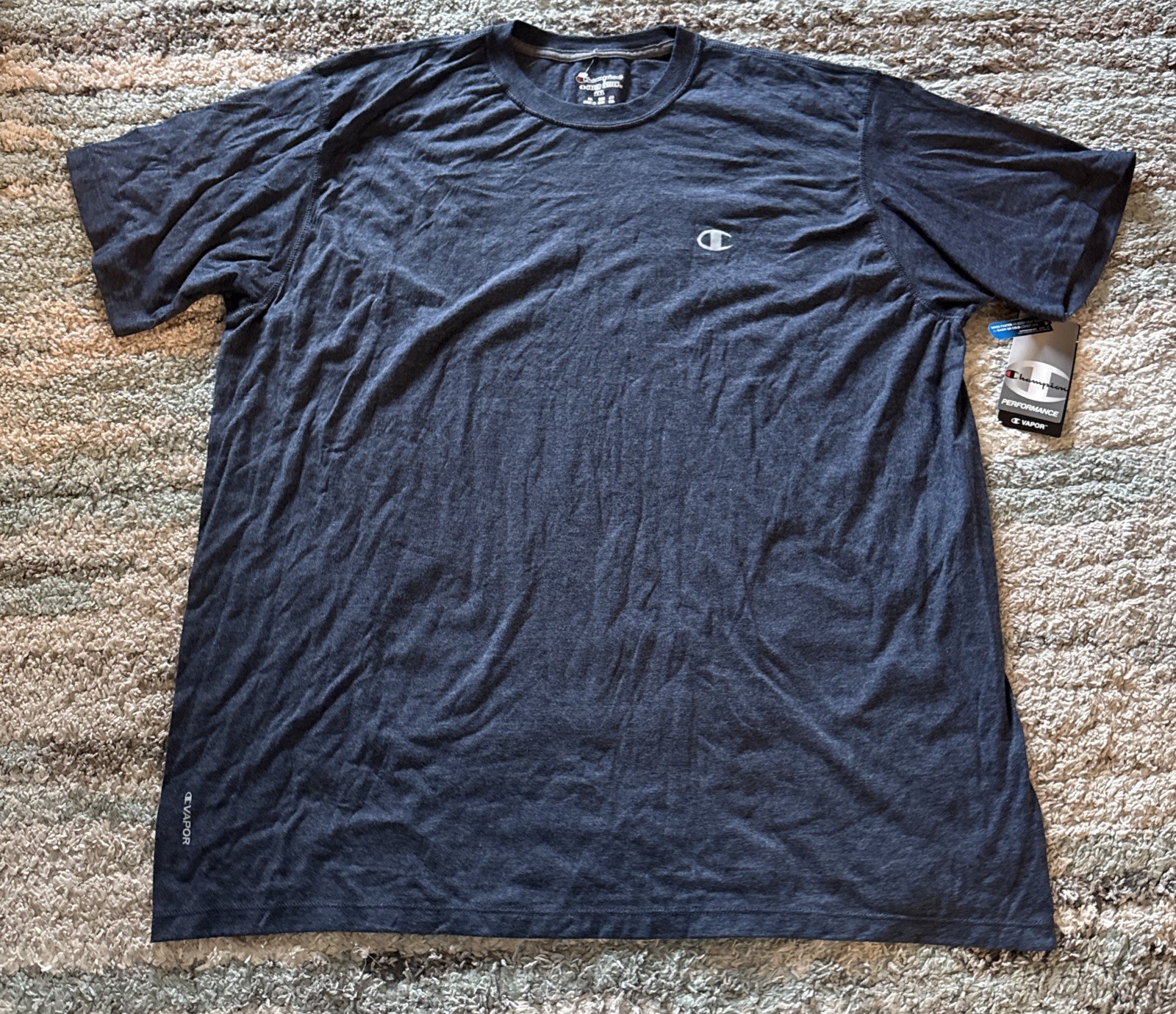 Champion Shirt Men’s 2XL Vapor Cotton Blue Activewear Casual Tee