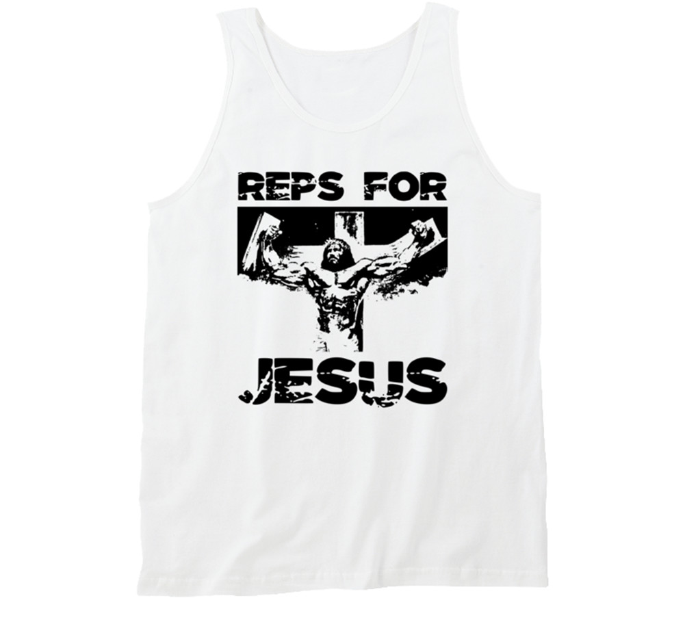 Reps For Jesus Christian Gym Workout Exercise Fit Tanktop Tank Top Tee Gift New gallery