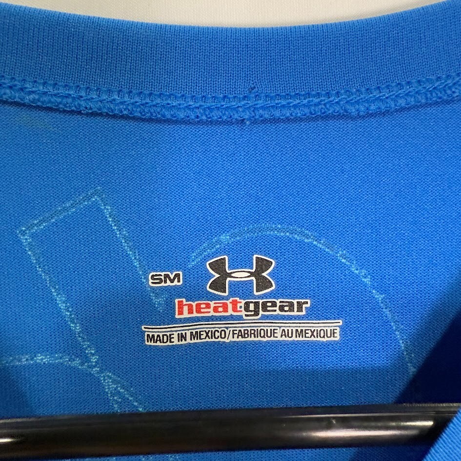 Under Armour Run T shirt Mens Small Blue Stretch Athletic gallery
