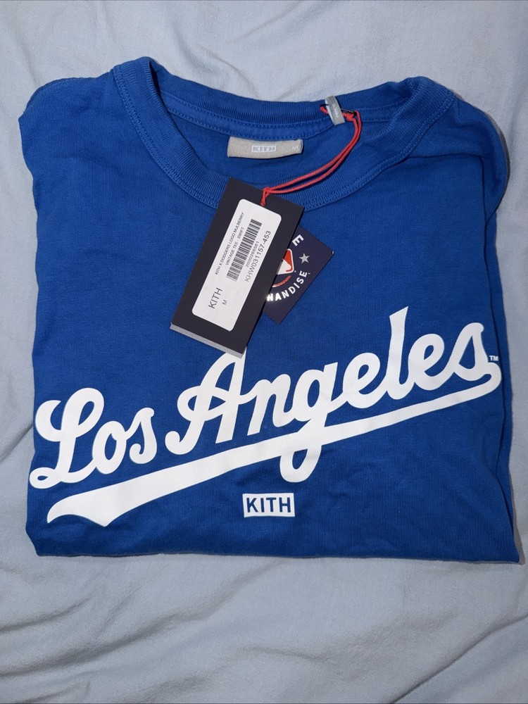 FW25 Kith x Los Angeles Dodgers Logo Boxy Vintage Tee Womens Medium