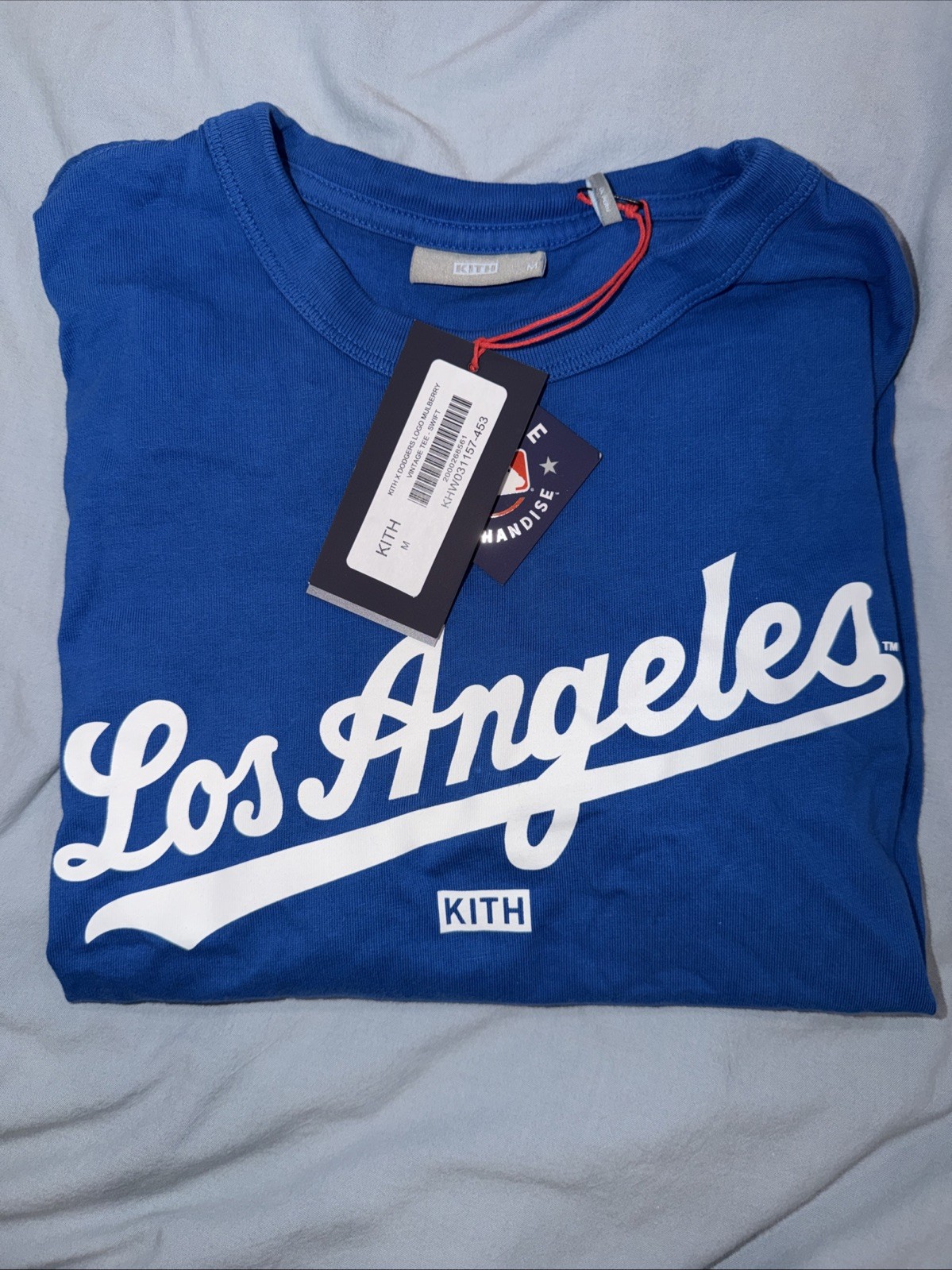 FW25 Kith x Los Angeles Dodgers Logo Boxy Vintage Tee Womens Medium