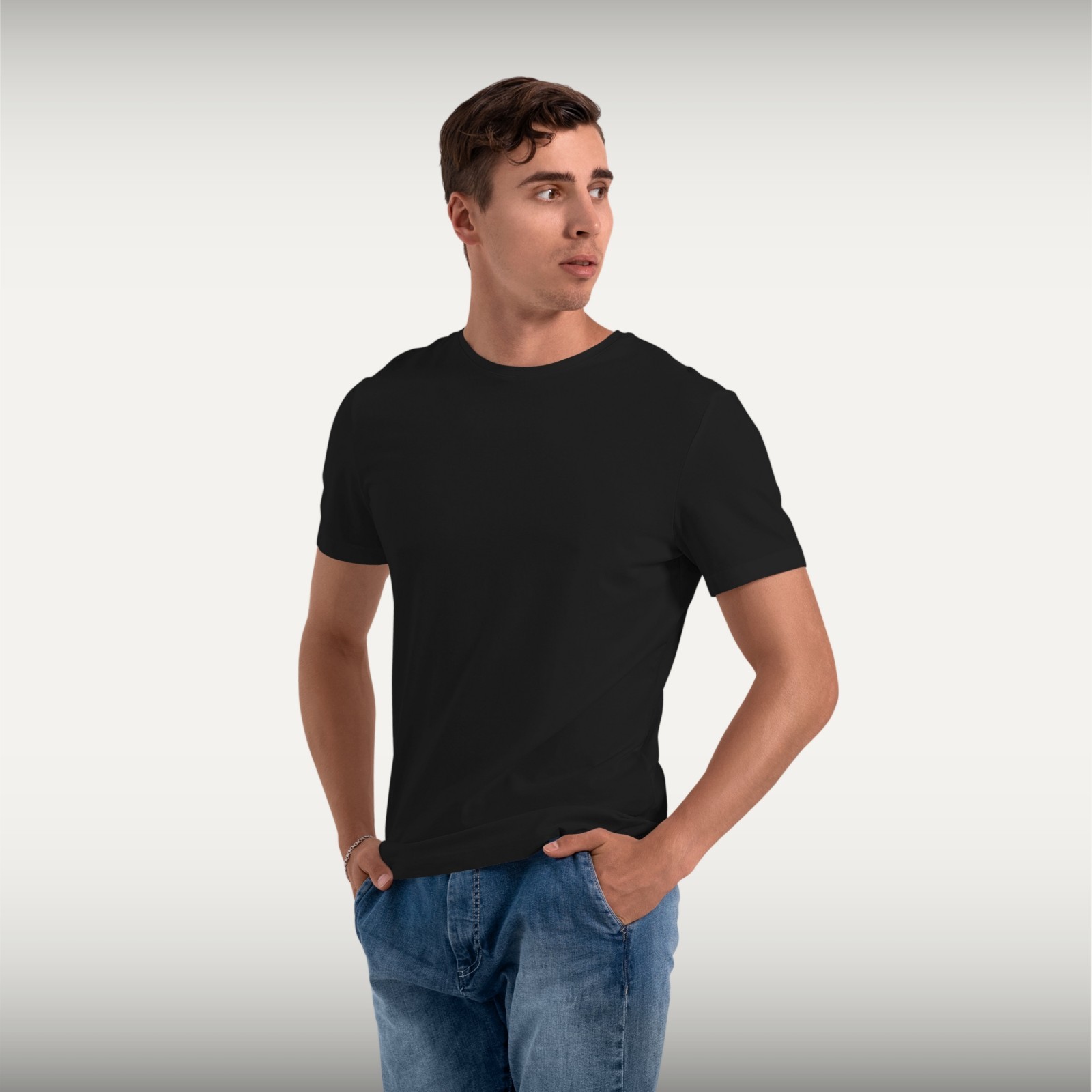 Heavy cotton plain t-shirt men crew neck blank short sleeves tee 1 Pack S-4XL gallery