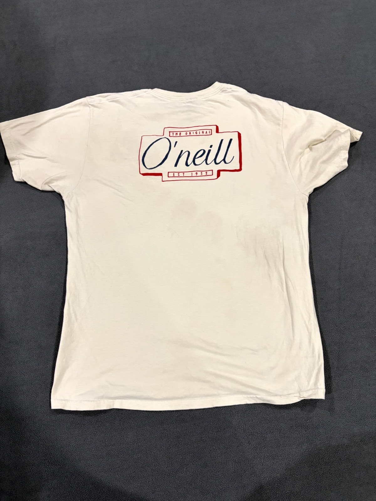 O Neill T Shirt Mens Large Beige Monogram Logo Modern Fit Short Sleeve Crew Neck gallery